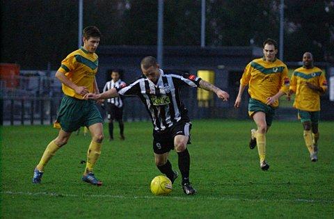 Tough times in December: Laurent Hamici was on target against Horsham, but the Terrors still lost 3-1 on Saturday   SP70809