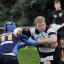 Moving forward: Steve Warnham battles through the Guildford tackles in the 21-19 win    SP72888