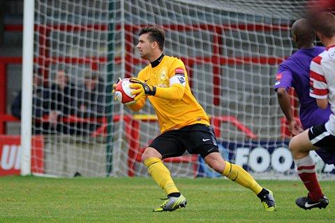 Man at the back: Nick Hamann is firm believer that the Robins can beat the drop    SP7084o