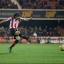 Frustrated: Bees midfielder Jonathon Douglas saw this effort - one of many - saved by Southend's former Brentford keeper Paul Smith on Tuesday