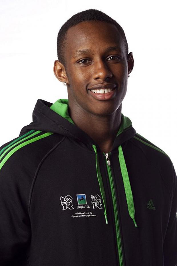 Jumping in three stages: Triple jumper Julien Allwood was the pick of Harriers' performers at the London Indoor Games