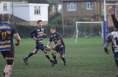 Forward-thinking skipper: Alex Berring moves forward in the defeat to Old Emanuel    SP73091