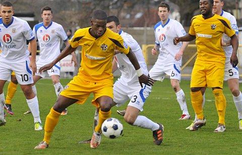 Impressive start: James Folkes caught the eye on his debut for United    SP73057