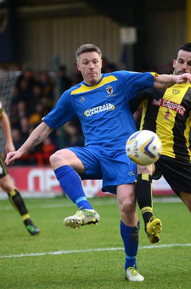 Prolific goalscorer: Gary Alexander says a striker thrives on service, and there is plenty at the Dons