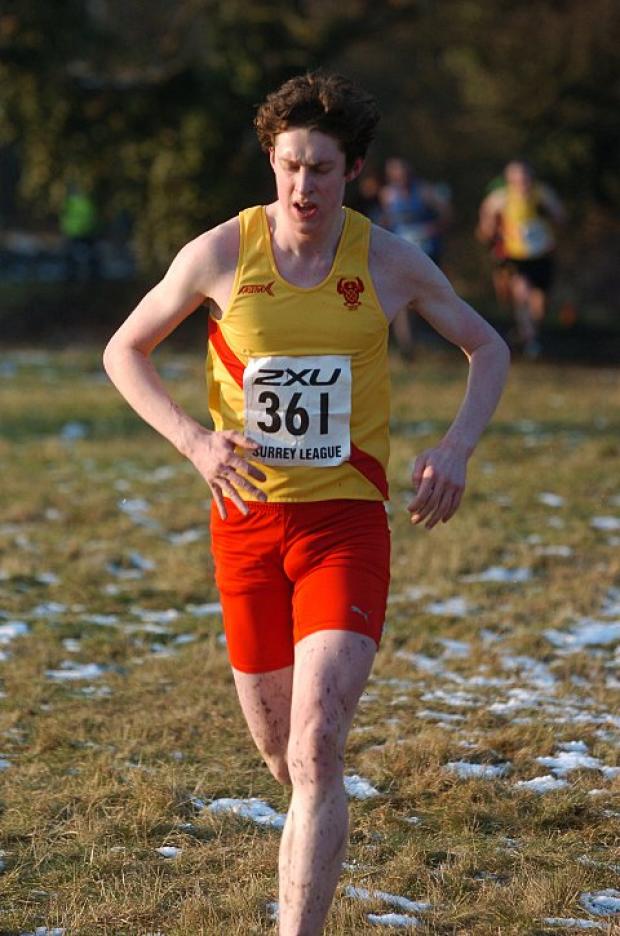 University man: Liam White was the best of the Hercules Wimbledon names running at the British Universities Cross Country Championships