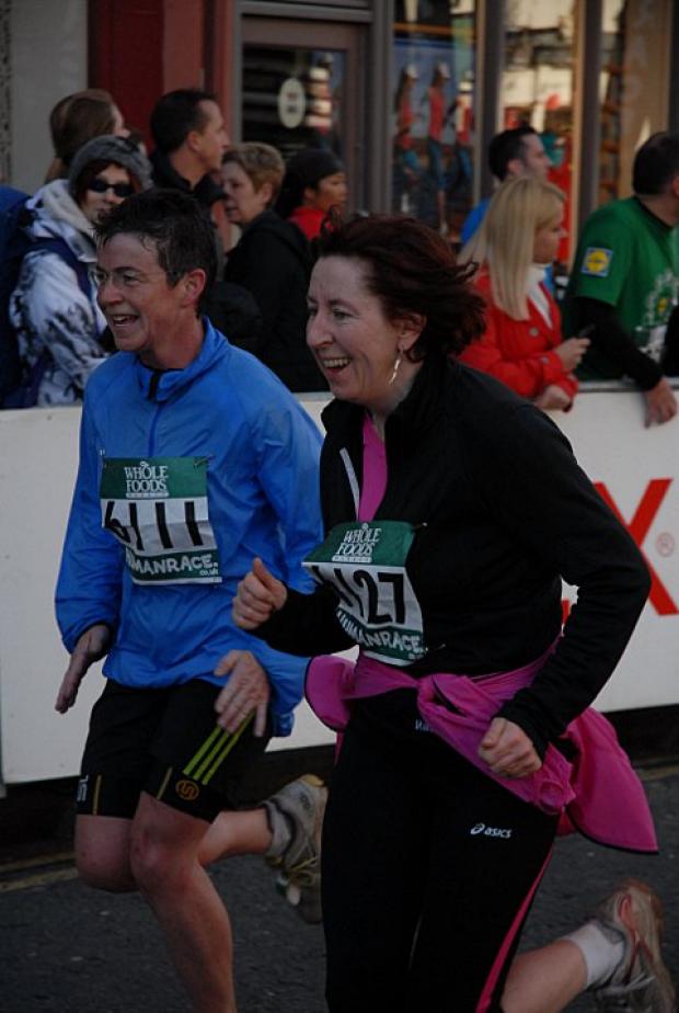 Dedication: Jane Wilson, right, and friend Fiona Rennie are regulars at the Kingston Breakfast Run