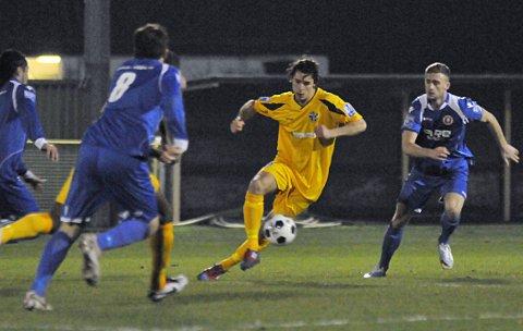Ottaway to beat Welling: Goal scorer Harry Ottaway in action against Welling United on Tuesday night SP73974