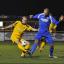 Home debut: Tom Jordan clears the danger from the United back-line    SP73974