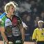 Sticking it to them: Quins centre Matt Hopper celebrates scoring against London Wasps last week