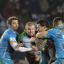 Tough night: Quins scrum half Karl Dickson and hooker Rob Buchanan are kept in check by the London Wasps defence