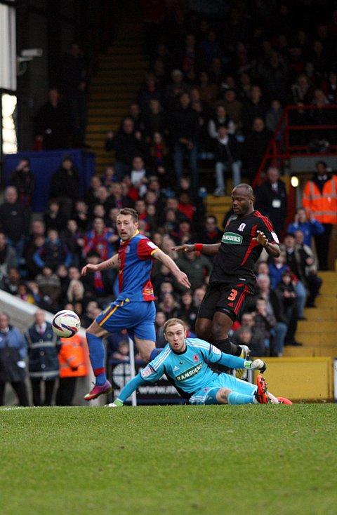 Denied: Stephen Dobbie sees his shot saved by Jason Steele in the Boro goal    SP72947