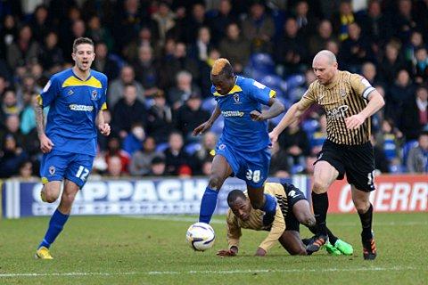 Flying winger: Toby Ajala in action during the 2-1 win over Bradford City    SP73094