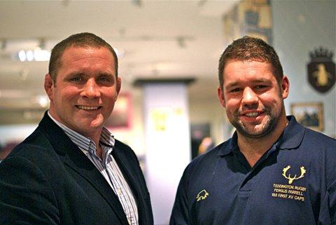 Stars: Phil Vickery and Teddington’s Fergus Farrell Picture: Stuart Amos