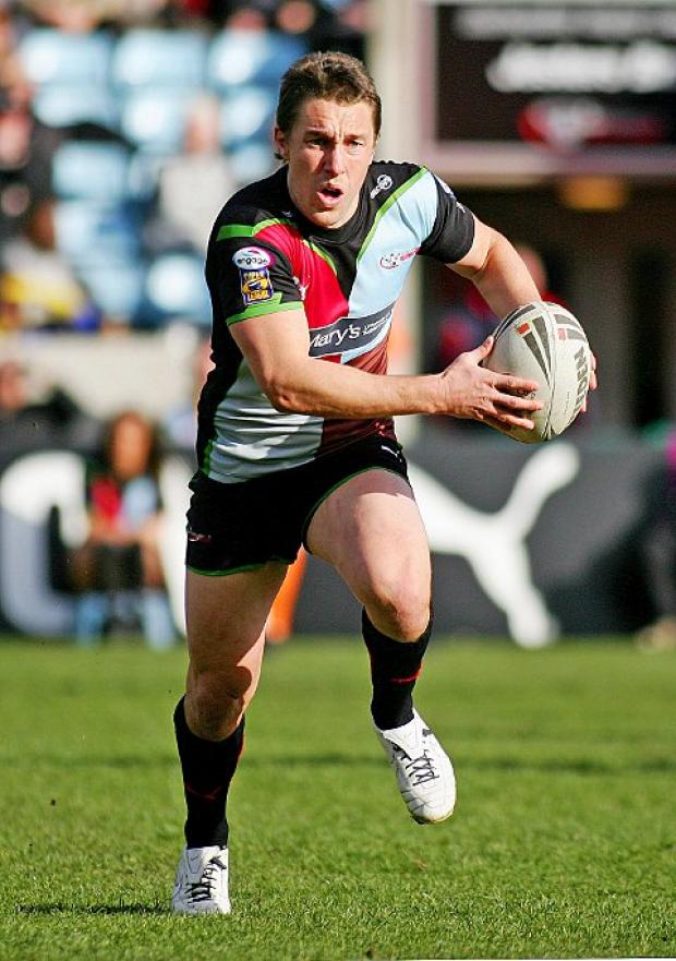 Committed: Luke Dorn, here in his Harlequins RL days, could make his 150th appearance for London Broncos this weekend