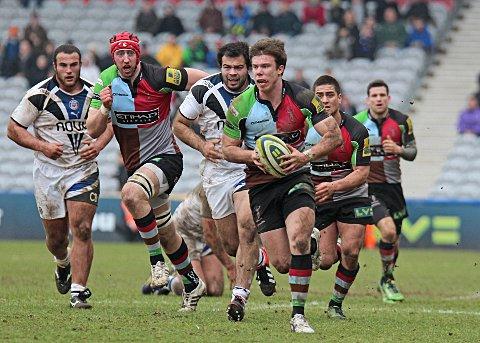 Charge: Sam Smith makes a break on Saturday SP74693