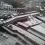 March madness: The rooftops of Sutton town centre were covered in white at lunchtime after snow and hail showers
