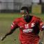 Tricky winger: Tyrell Miller-Rodney's cross was put into his own net in comedy fashion by Harrow's Michael Peacock SP74972