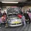 Working hard: Team Hard tinker with Tom Onslow-Cole’s VW Passat			Picture: Simon Hildrew/Newsquest