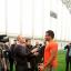 In the spotlight: Lawrence Okoye talking to reporters after his training session last week