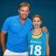 Pick me: Sutton's Stephanie Corbyn with Andy Murray’s former coach Mark Petchey