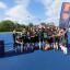Take that for an ending: Surbiton celebrate winning the EHB Cup after a 3-1 win over Hampstead & Westminster