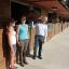 Livery staff Helen Buckman and Ria Ward (17) with Phillip Buckman