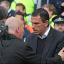 Thank you: Gus Poyet embraces Ian Holloway before the game last Monday