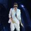 Justin Bieber performing in the UK