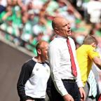 Sinking feeling: Rosler feels the Wembley hurt