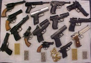 Seized: the replica guns and ammunition