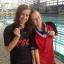 Showing their mettle: Thalia Poaros, left, with her gold medal and Sophie Johnson with her bronze