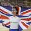 Champion: Rebecca Romero celebrates after winning the gold medal in the the womens track cycling individual pursuit race at the Beijing 2008 Olympic Games