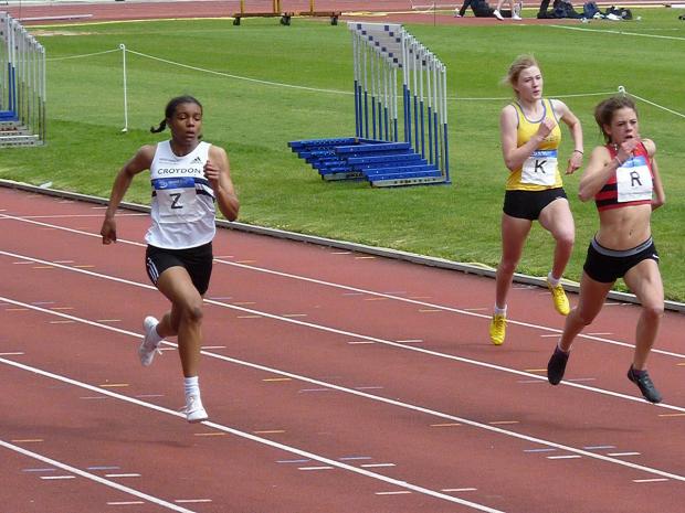 Streatham Guardian: Bronze: Croydon Harriers Ashleigh Clarke, left Streatham Guardian: Bronze: Croydon Harriers Ashleigh Clarke, left