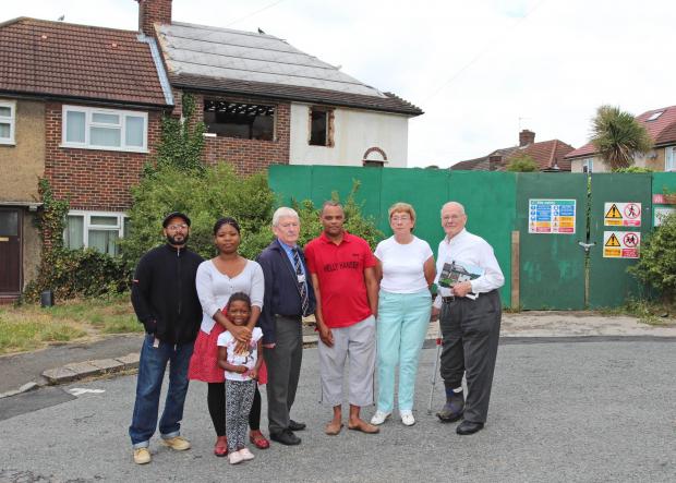 Streatham Guardian: Cllr Pat Ryan is helping residents of Downview Gardens, Upper Norwood who are angry about a derelict house left gutted for three years Streatham Guardian: Cllr Pat Ryan is helping residents of Downview Gardens, Upper Norwood who are angry about a derelict house left gutted for three years