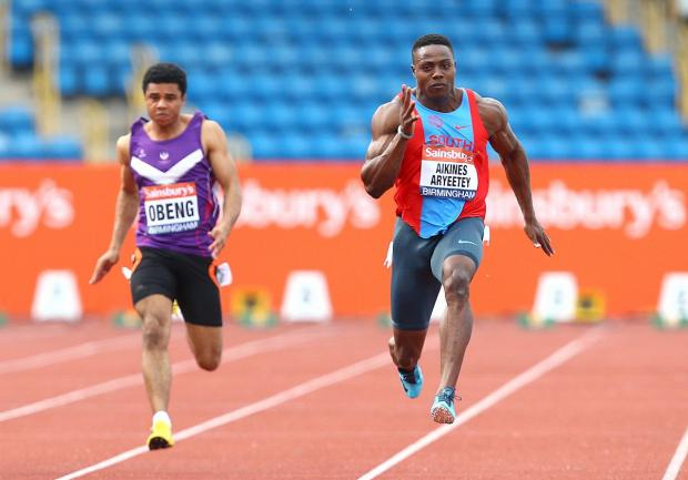 Heartbreak: Harry Aikines-Aryeetey missed out on a bronze medal at the World Championships after disqualification from the 4x100m relay final Picture: Jan Kruger/Getty Images for Sainsbury's