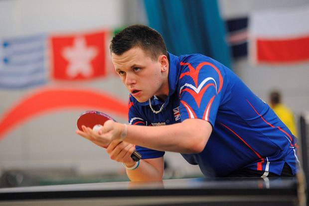 Good performance: Wandsworth's Aaron McKibbin was proud of his efforts at the European Para Table Tennis Championships