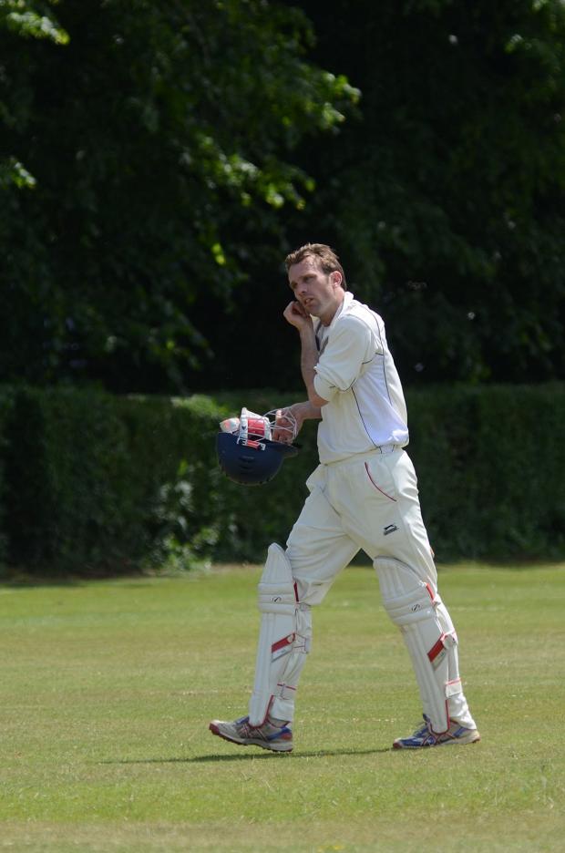 Valiant: Despite a knock of 68 from Tom Caines, Beddington lost the season's final game at Valley End by 43 runs SP73078