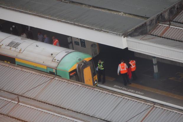 Streatham Guardian: Pic by Beowulf Mayfield: The scene on platform one Streatham Guardian: Pic by Beowulf Mayfield: The scene on platform one