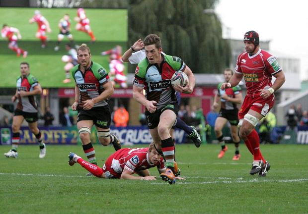 Streatham Guardian: On the run: Quins winger Tom Williams shows the game face his side will need to stay in the hunt for silverware this season Streatham Guardian: On the run: Quins winger Tom Williams shows the game face his side will need to stay in the hunt for silverware this season