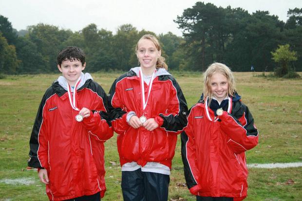 Winners: Herne Hill Harriers U13 girls Lucy Olsen, Eloise O'Shaunghessy and Alex Brown