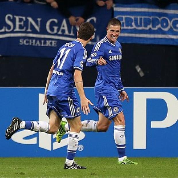 Torres was delighted after scoring twice against Schalke in the 3-0 Champions League win