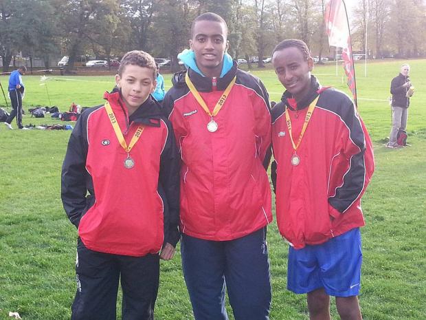Winners: Paul Burgess, Feysel Nadew and Abel Tesfalem of Herne Hill Harriers