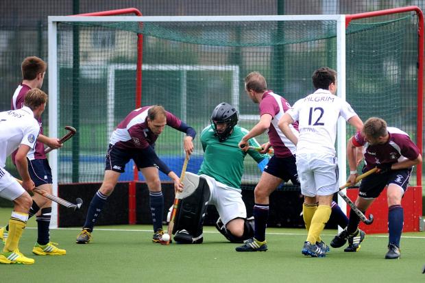 Tough openers: Ben Marsden in action for Wimbledon against last year's champions Beeston SP79022