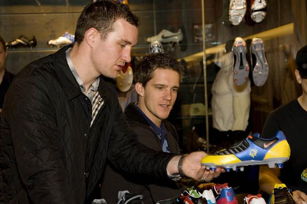Partners in crime: Former Dons pair Danny Kedwell and Jon Main get the star treatment at Nike Town during the height of their powers Mark Greenwood