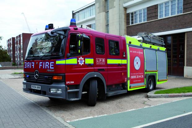 Streatham Guardian: Firefighters rescued the man Streatham Guardian: Firefighters rescued the man