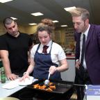 Student Isabelle Holder cooking up a storm in front of judges