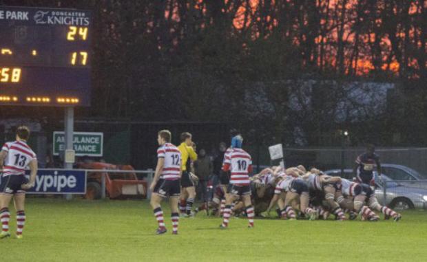 Streatham Guardian: So close: Rosslyn Park are camped on the Doncaster line in the closing seconds Streatham Guardian: So close: Rosslyn Park are camped on the Doncaster line in the closing seconds