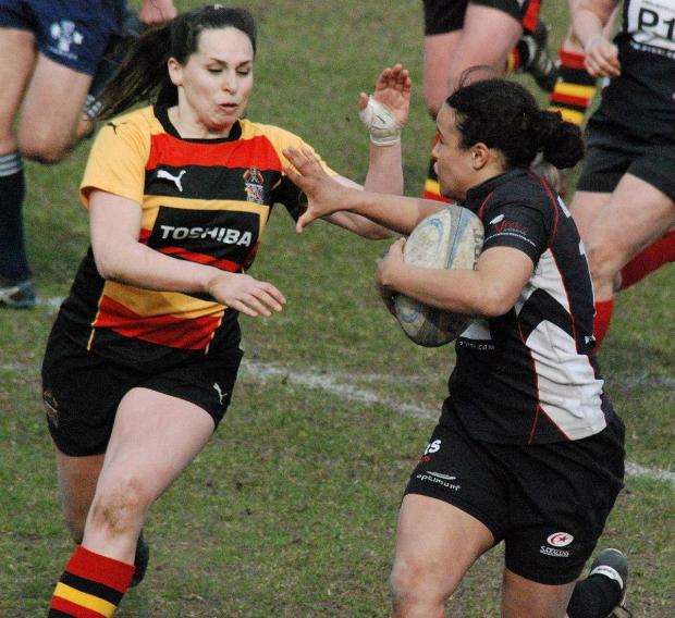 Streatham Guardian: In action: Rochelle Smith, right, in Saracens colours Streatham Guardian: In action: Rochelle Smith, right, in Saracens colours