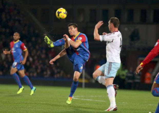 Streatham Guardian: Holding role: Joel Ward excelled in the defeat at Manchester City Streatham Guardian: Holding role: Joel Ward excelled in the defeat at Manchester City