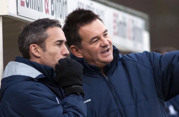 Streatham Guardian: Decisions: Paul Doswell (right) and Paul Telfer have rung the changes at Gander Green Lane SP80760 Streatham Guardian: Decisions: Paul Doswell (right) and Paul Telfer have rung the changes at Gander Green Lane SP80760